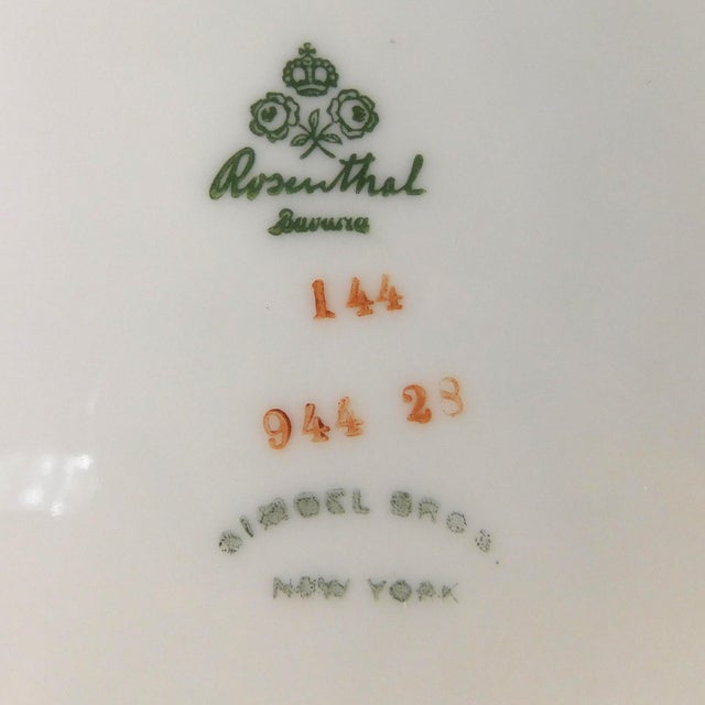 1930s Rosenthal White Floral Dinner Plate - Set of 6 For Sale - Image 9 of 9