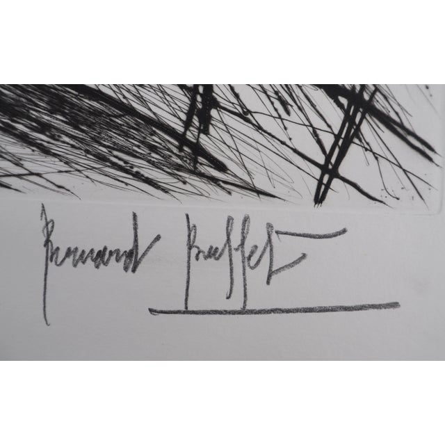 Bernard buffet (1928-1999) the church in the distance, 1996 original engraving signed in pencil justified artist proof /20...