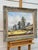 Vintage Painting of Harvest Time in the English Countryside by British Artist 1990 Circa For Sale - Image 10 of 17