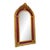 French Rococo Mirror – Burgundy Velvet Paneling & Ornate Gold Leaf Frame For Sale