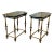 Vintage Italian Portoro Marble Top SideTables With Ornate Gilded Metal Bases - Pair For Sale
