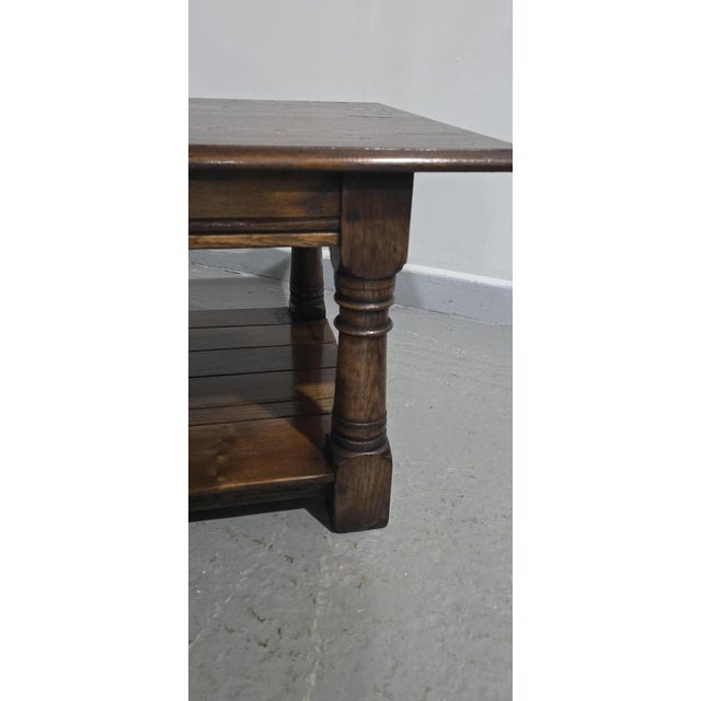 Oak Plank Coffee Table, 1920 For Sale - Image 9 of 13