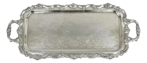 Mid 20th Century Bristol Silverplate by Poole 132 Silver Plated Narrow Serving Tray