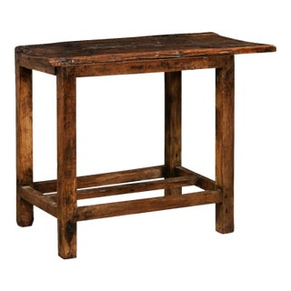 18th Century Spanish Rustic Wooden Accent Table For Sale