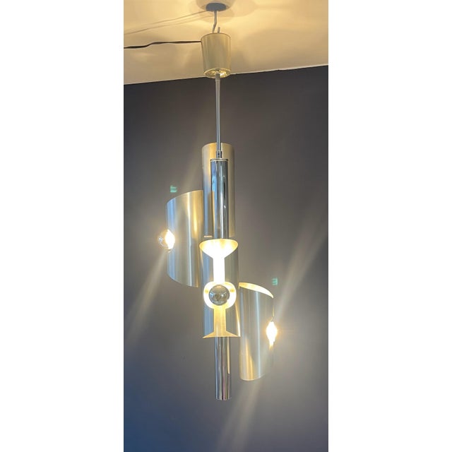 Silver Silver Lamp with 4 Top Bulbs For Sale - Image 8 of 15