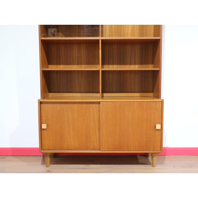 Mid Century Modern Vintage Teak Display China Cabinet by Domino Mobler Danish For Sale - Image 11 of 15