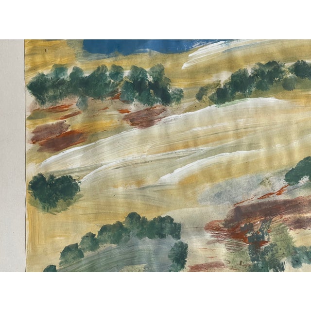 1970s Pair of Abstract Landscape Paintings by Elia Framed For Sale In Miami - Image 6 of 8