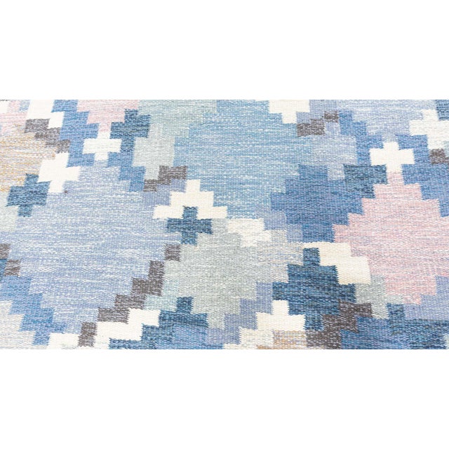 Doris Leslie Blau Vintage Swedish Rolakan Rug by Ingegerd Silow For Sale - Image 4 of 9