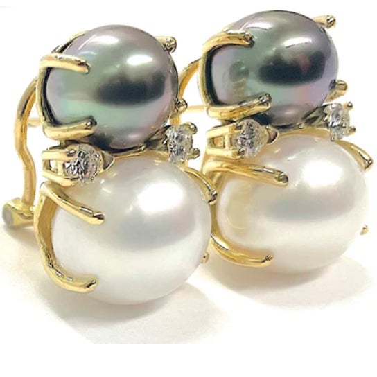 Christina Addison Medium Gum Drop Earrings With Peridot and Cabochon Amethyst and Diamonds For Sale - Image 9 of 12