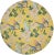 Nicolette Mayer Peony Inspira Goldenrod 16" Round Pebble Placemats, Set of 4 For Sale