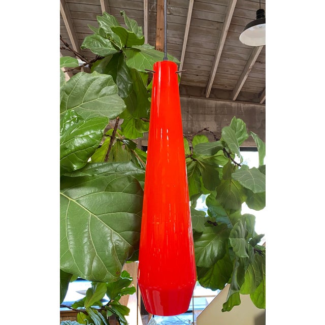 Red 1960s Italian Glass Pendants by Gino Vistosi for Vistosi For Sale - Image 8 of 8