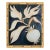 Original Botanical Pomegranate Painting in Gold Bamboo Frame, Oil on Canvas, 13" X 16" by Tatiana Duperault For Sale