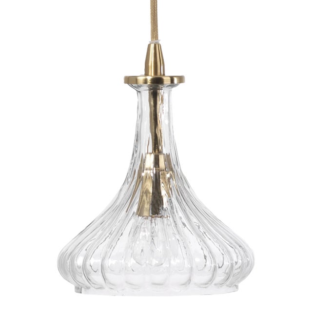 Jamie Young Isabella Glass Carafe Pendant For Sale