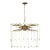 Lark 6-Light Round Statement Brass and Crystal Chandelier For Sale