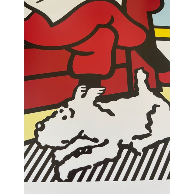 1990s 1990s Roy Lichtenstein, Tintin Reading Exhibition Poster For Sale - Image 5 of 10