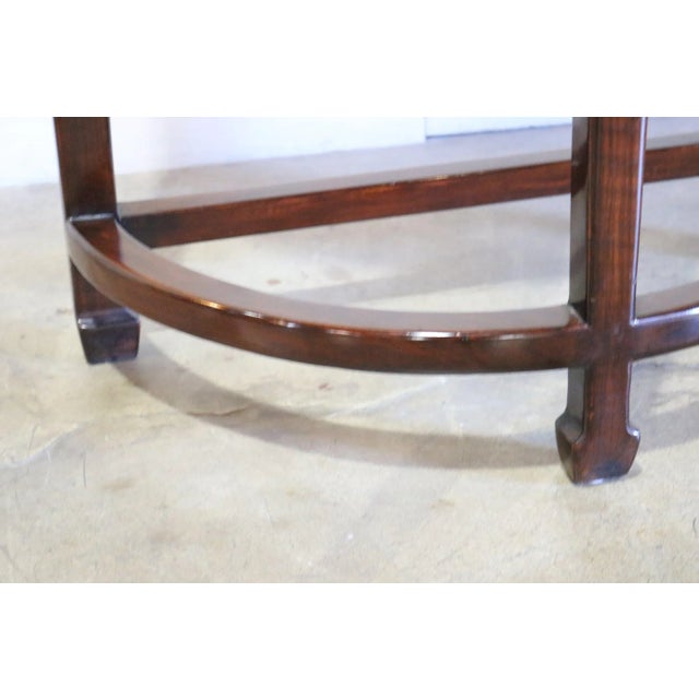 Early 18th Century 18th Century Chinese Walnut Demi Lune For Sale - Image 5 of 8