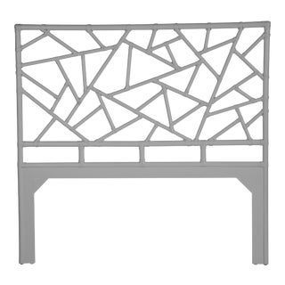 Tiffany Headboard Queen - Light Gray For Sale