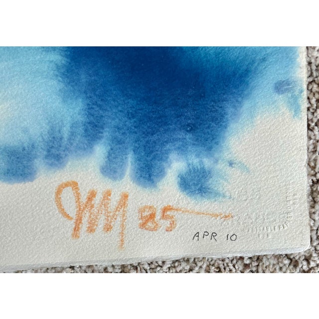 Abstract Expressionism Museum Painting for Sale by James McCray, Original Watercolor, Dated ‘85 and Signed, 22.25” X 31” For Sale - Image 3 of 8