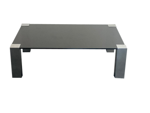 Steel & Crystal Coffee Table from Cidue, 1970s