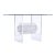 Clear Lucite Acrylic Pedestal Dining Table With Round Glass and Prism Center For Sale - Image 6 of 14