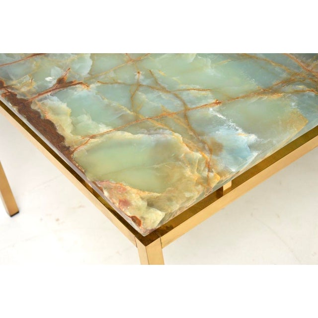 Vintage Italian Brass and Marble Side Tables, 1970s, Set of 2 For Sale - Image 9 of 10