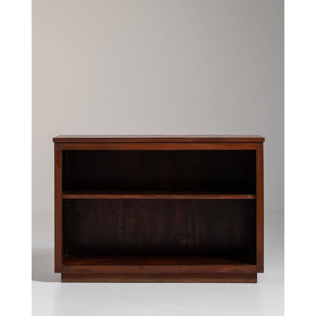 Wood 1960-1969 Denmark Rich Mahogany Open Mahogany Bookcase For Sale - Image 7 of 11