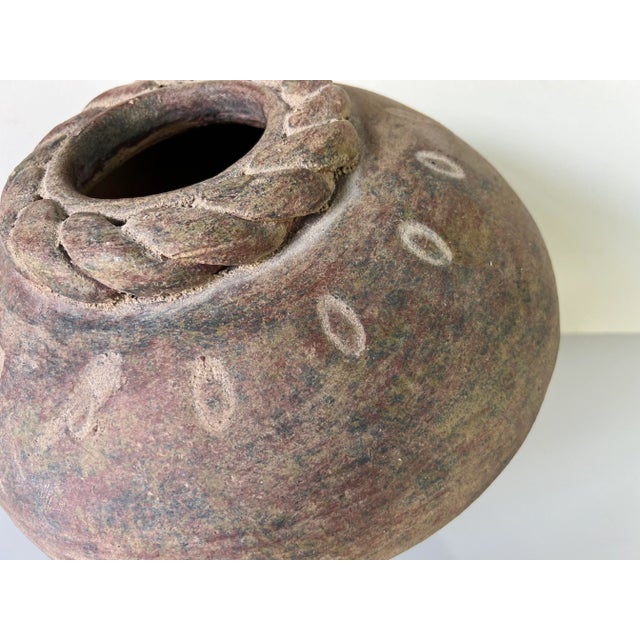 Sculpture Materials Vintage Organic Rustic Terracotta - Clay Vessel / Vase For Sale - Image 7 of 11