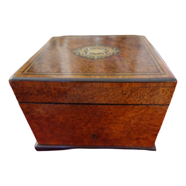 19th Century Boulle Marquetry Cigar Humidor For Sale