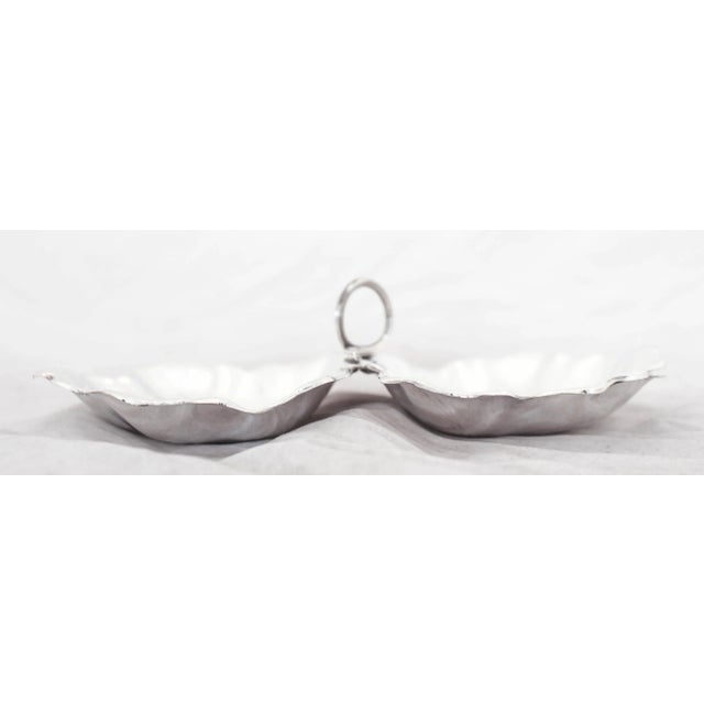 Mid-Century Modern 1950s Sterling Silver Leaf Dishes - A Pair For Sale - Image 3 of 6