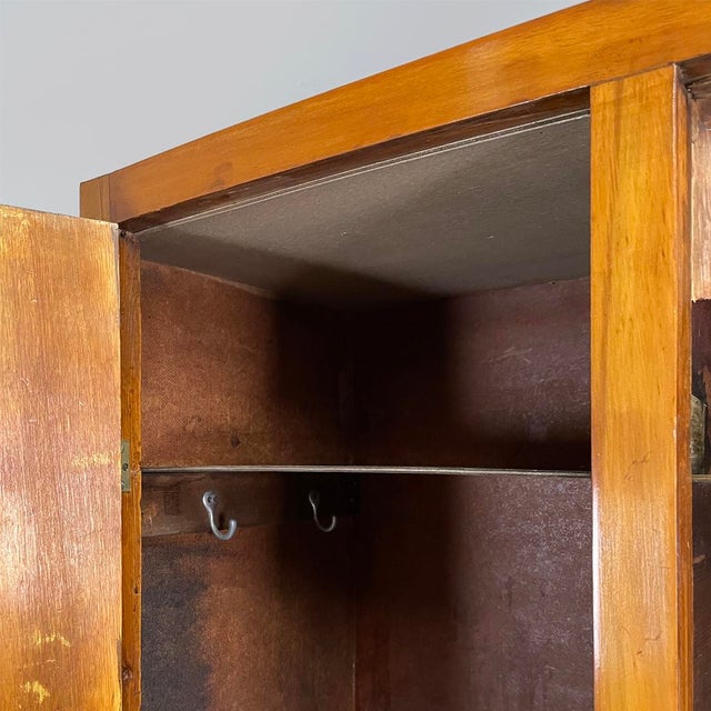 Art Deco Italian Wooden Wardrobe with Hinged Doors, 1930s For Sale - Image 10 of 18