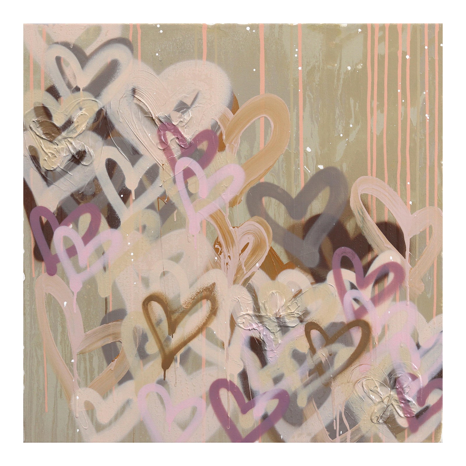 Showering You With Affection - Abstract Muted Tone Graffiti Mixed Media ...