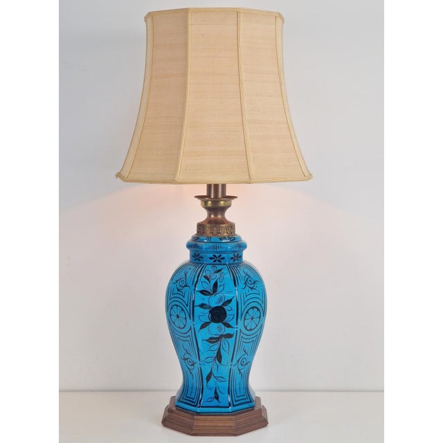 Large Middle Eastern Ceramic Table Lamp, 1950s For Sale - Image 13 of 13