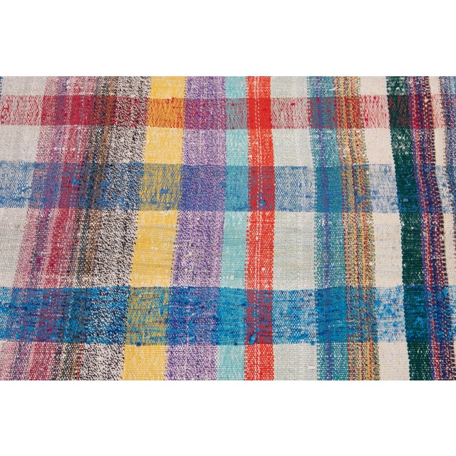 Ivory Vintage Flat-Weave Wool Runner 4 X 13 For Sale - Image 8 of 13