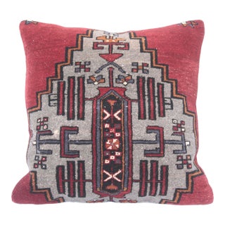 Hand Knotted Vintage Rug Pillow For Sale