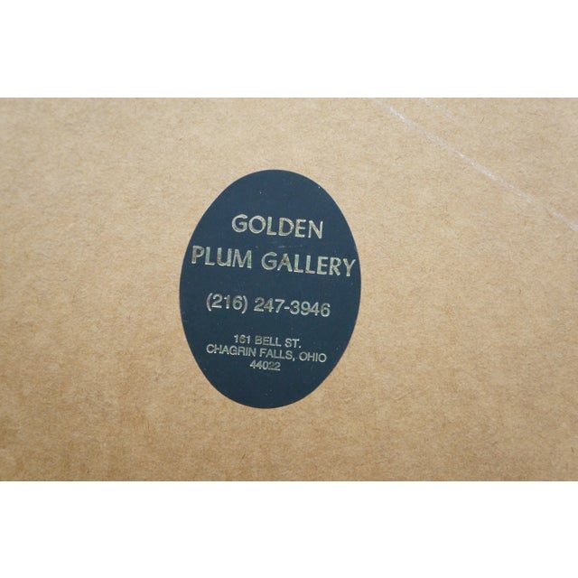 Antique Ernest C Rost Country Lake House Cottage Canoe Landscape Etching 39" For Sale - Image 12 of 12