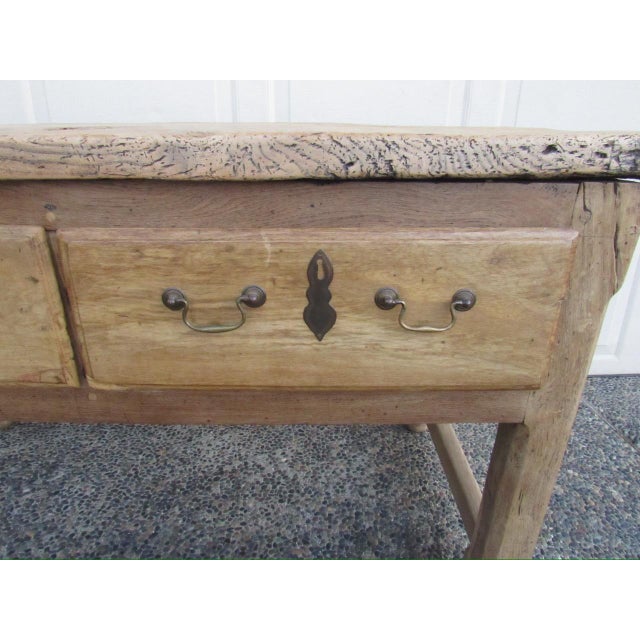 18th Century English Rustic Weathered Oak Table For Sale - Image 15 of 18