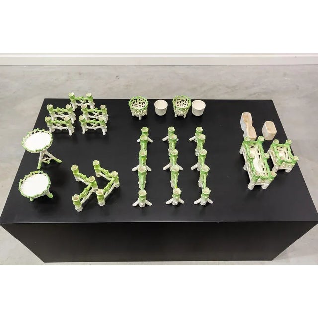Mid-Century Modern Large Mid-Century Glazed Ceramic Modular Centrepiece, Set of 17 For Sale - Image 3 of 13