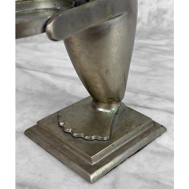 Vintage Art Deco Pewter Penguin Butler Catchall Serving Dish For Sale - Image 9 of 10