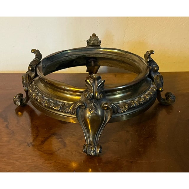 French Antique 19th Century French Bronze Mount or Display Base for a Porcelain Vase, Bowl or Lamp For Sale - Image 3 of 11