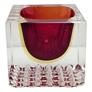 Sommerso Murano Glass Serving Bowl from Flavio Poli, 1950s For Sale