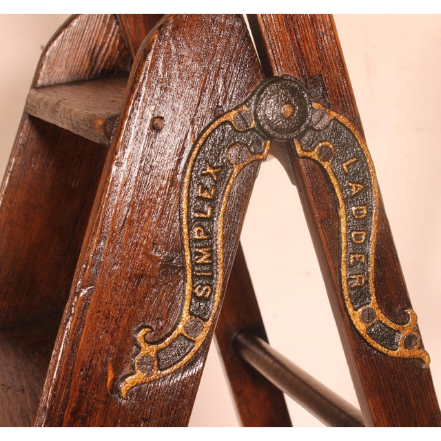 19th Century Library Ladder, 1890s For Sale - Image 4 of 12