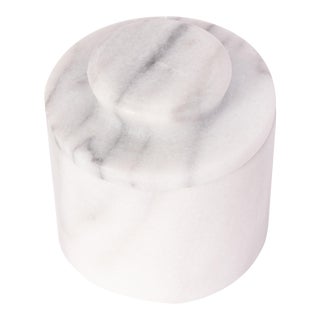 Artifacts Trading Company White Marble Butter Keeper For Sale