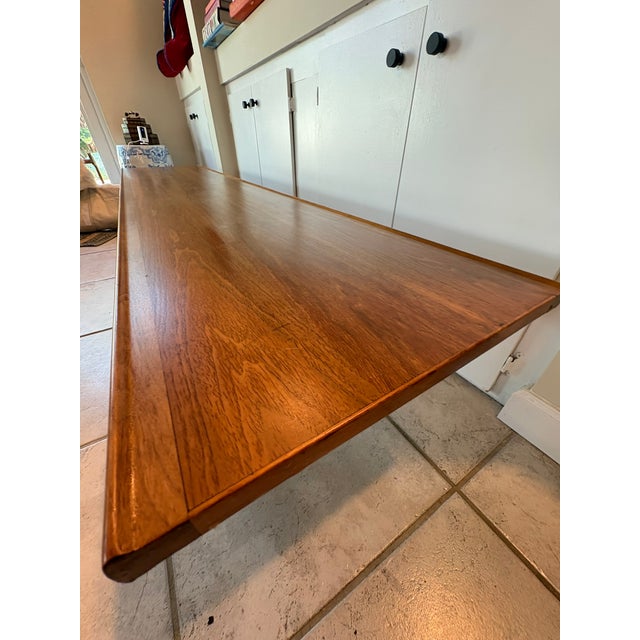 Vintage Mid Century Modern Drexel Declaration Solid Walnut Bench / Coffee Table by Kipp Stewart For Sale - Image 16 of 16