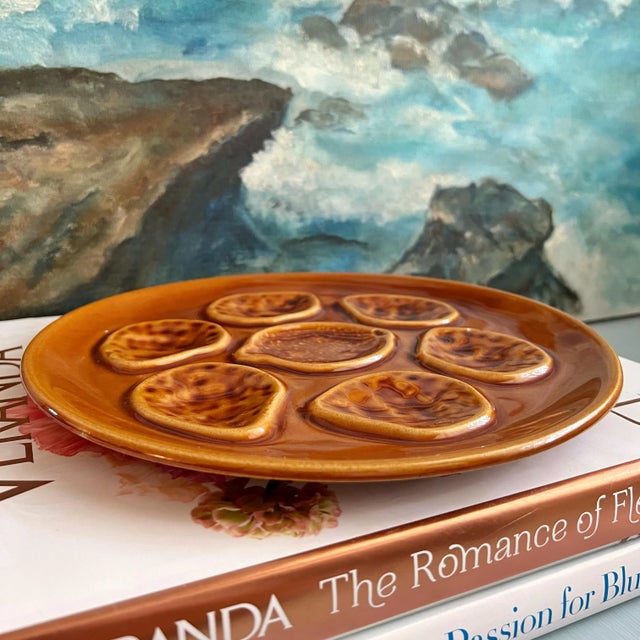 Vintage Niderviller Faience Brown Oyster Plates- a Pair For Sale - Image 10 of 12