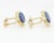 Metal Vintage English Mid-Century Modern 18k Gold & Lapis Cufflinks by Kutchinsky - 2 Pieces For Sale - Image 7 of 12