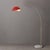 Nova 1960s Nova of California Adjustable Arc Floor Lamp - Mid Century Modern, Red/Gold Shade, White Marble Base, Dimmable For Sale - Image 4 of 5
