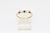 Modern Vintage Sapphire and Diamond Five-Stone 14k Yellow Gold Ring, Size 8.25 For Sale - Image 3 of 6