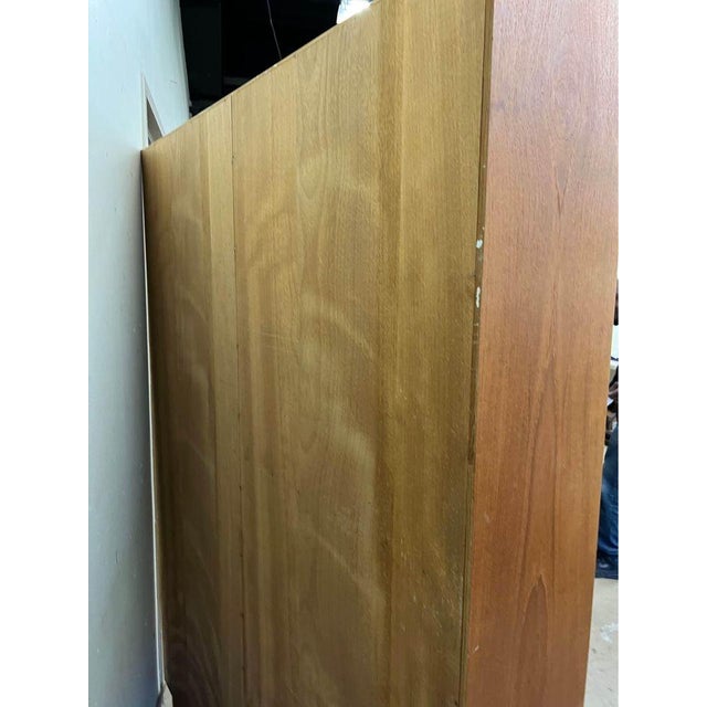 Mid Century Danish Modern Hundevad Style 2 Row Teak Bookcase For Sale - Image 4 of 6