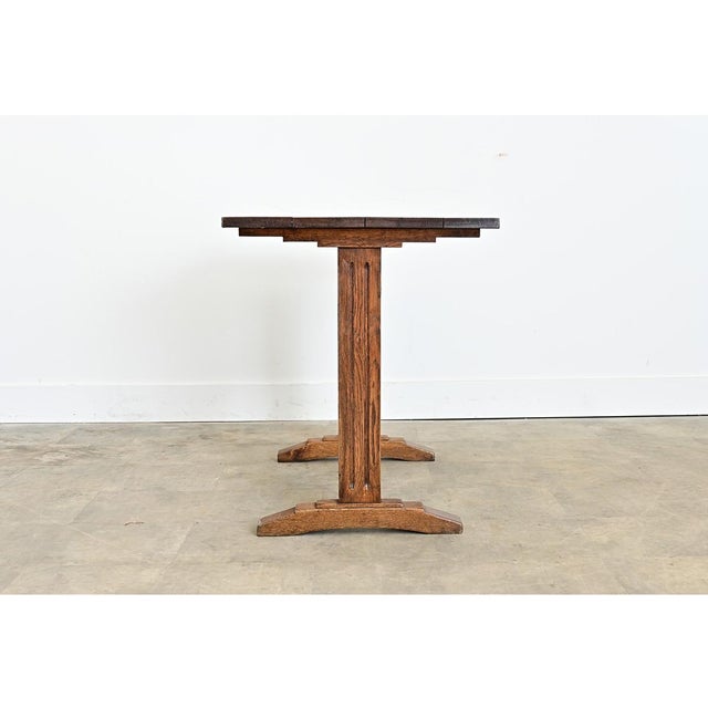 Late 19th Century French 19th Century Oak Refectory Style Bistro Table For Sale - Image 5 of 10