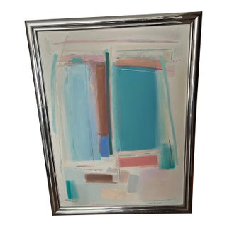 1989 Lana Picciano-“Vally of Kings “Modern Abstract Oil Painting 40” X54” For Sale
